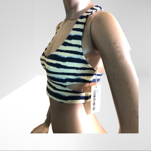 Tori Praver Swimwear Seafoam Bikini Cutout Top - Picture 4 of 9